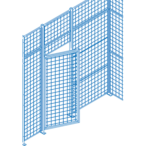 Porte de partition en treillis métallique