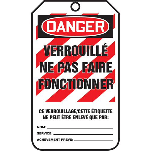 Étiquette de verrouillage